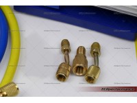 AC recharge vacuum pump with single gauge 
