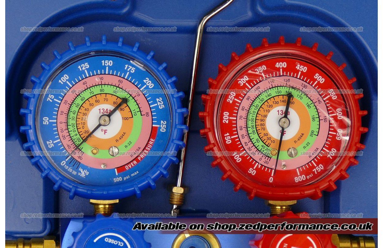 R134a R22 HVAC AC charging gauges manifold set