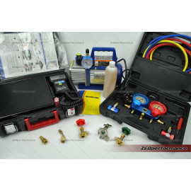 Air conditioner recharge tool kit