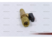 AC charging hose shut-off valve