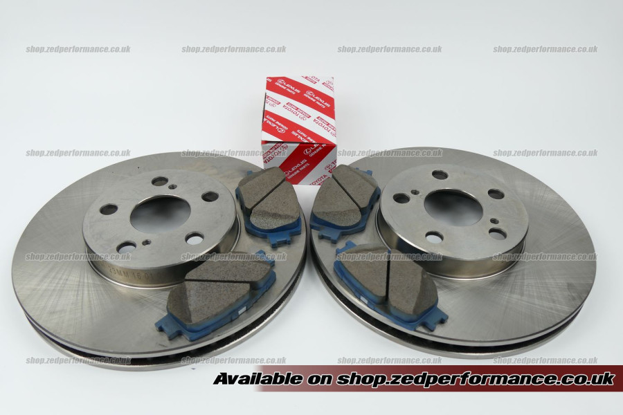 Toyota Celica 1.8 VVTi front brake discs and pads