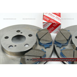Toyota Celica 1.8 VVTI front brake calipers and discs Toyota Celica 1.8 VVTI front brake calipers and discs