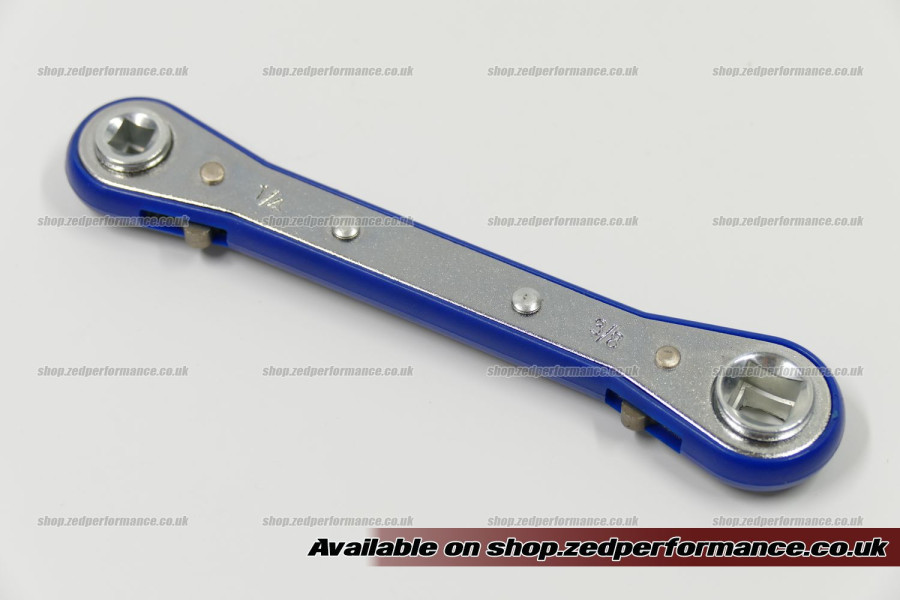 AC service valve square ratchet wrench