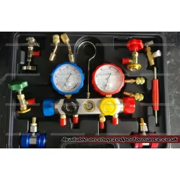AC 4 way gauge manifold set R134a R32 R410a