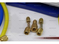 AC recharge vacuum pump with single gauge 