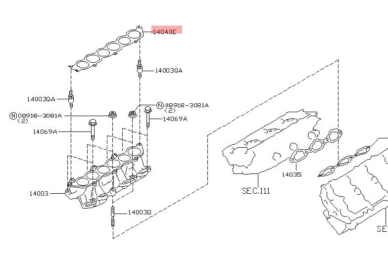 30z gasket kit including cylinder head gasket