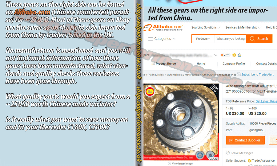 m271 c180 timing sprockets