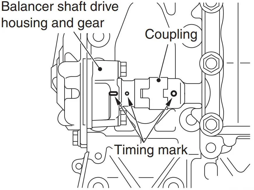 Outlander 4N14 balance shaft timing marks