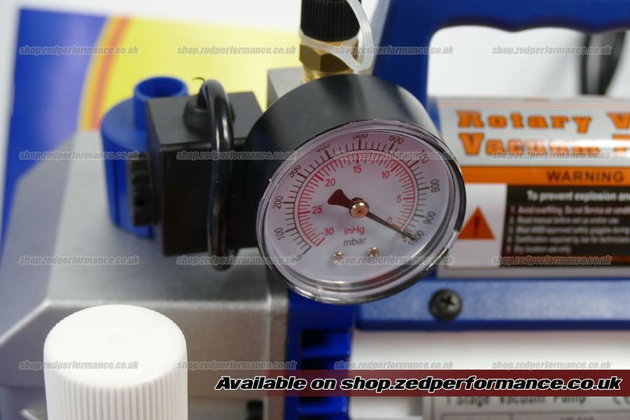 refrigerant vacuum pump with solenoid and gauge
